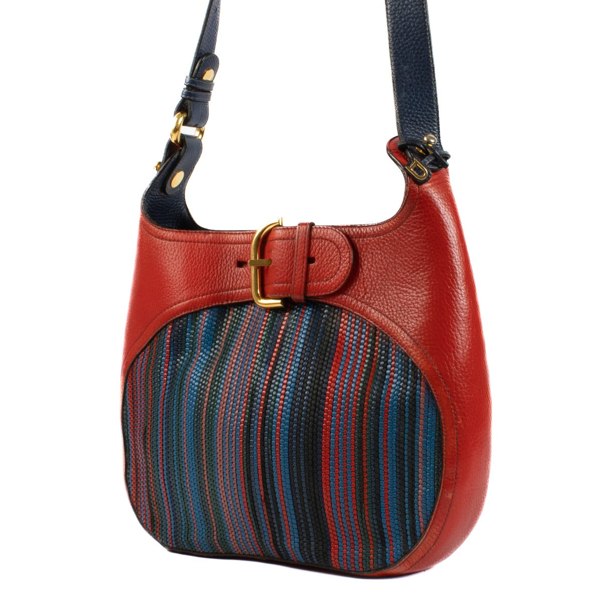Shop safe online at Labellov in Antwerp, Brussels and Knokke this 100% authentic second hand Delvaux Multicolor Toile De Cuir Bergerac Crossbody Bag