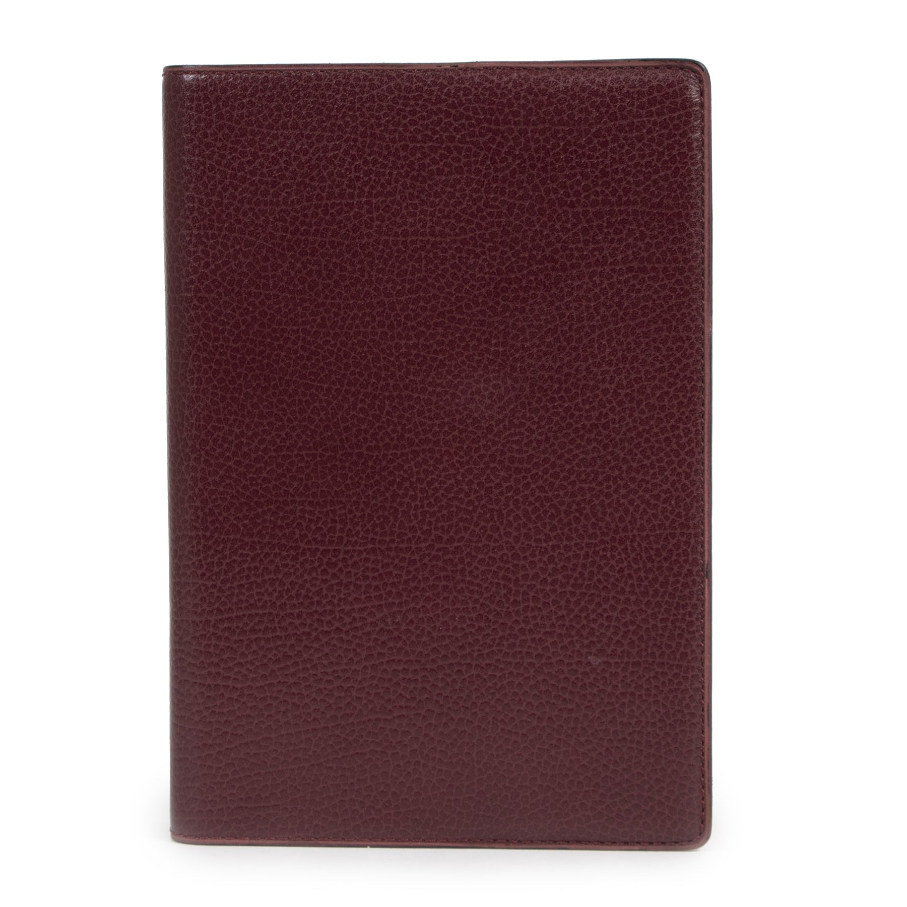 Authentic secondhand Delvaux Burgundy Leather Address Book designer accessories designer brands fashion luxury vintage webshop safe secure online shopping