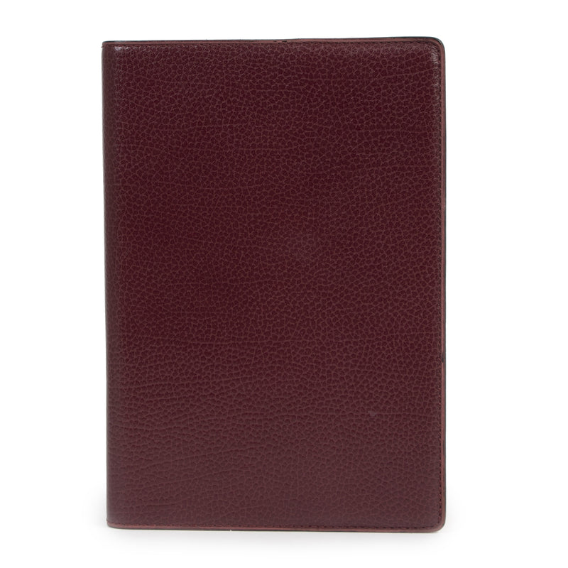 Authentic secondhand Delvaux Burgundy Leather Address Book designer accessories designer brands fashion luxury vintage webshop safe secure online shopping