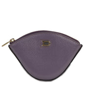 Authentic secondhand Delvaux Purple Leather Coin Pouch designer accessories fashion luxury vintage webshop online shopping