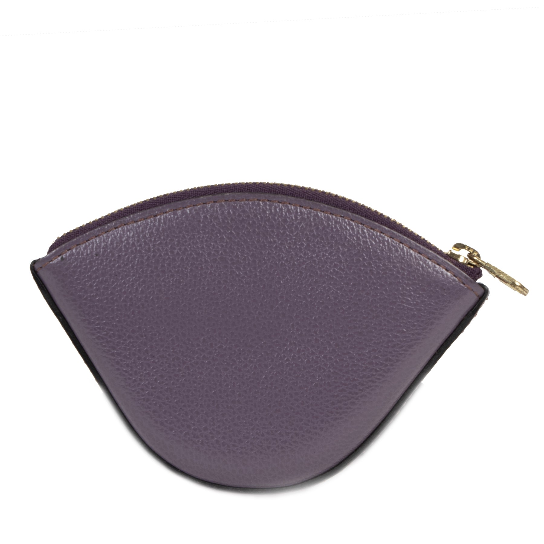 Authentieke Tweedehands Delvaux Purple Leather Coin Pouch juiste prijs veilig online shoppen luxe merken webshop winkelen Antwerpen België mode fashion