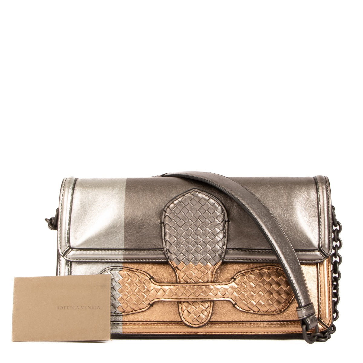 Sac bandoulière Bottega Veneta Rialto argenté