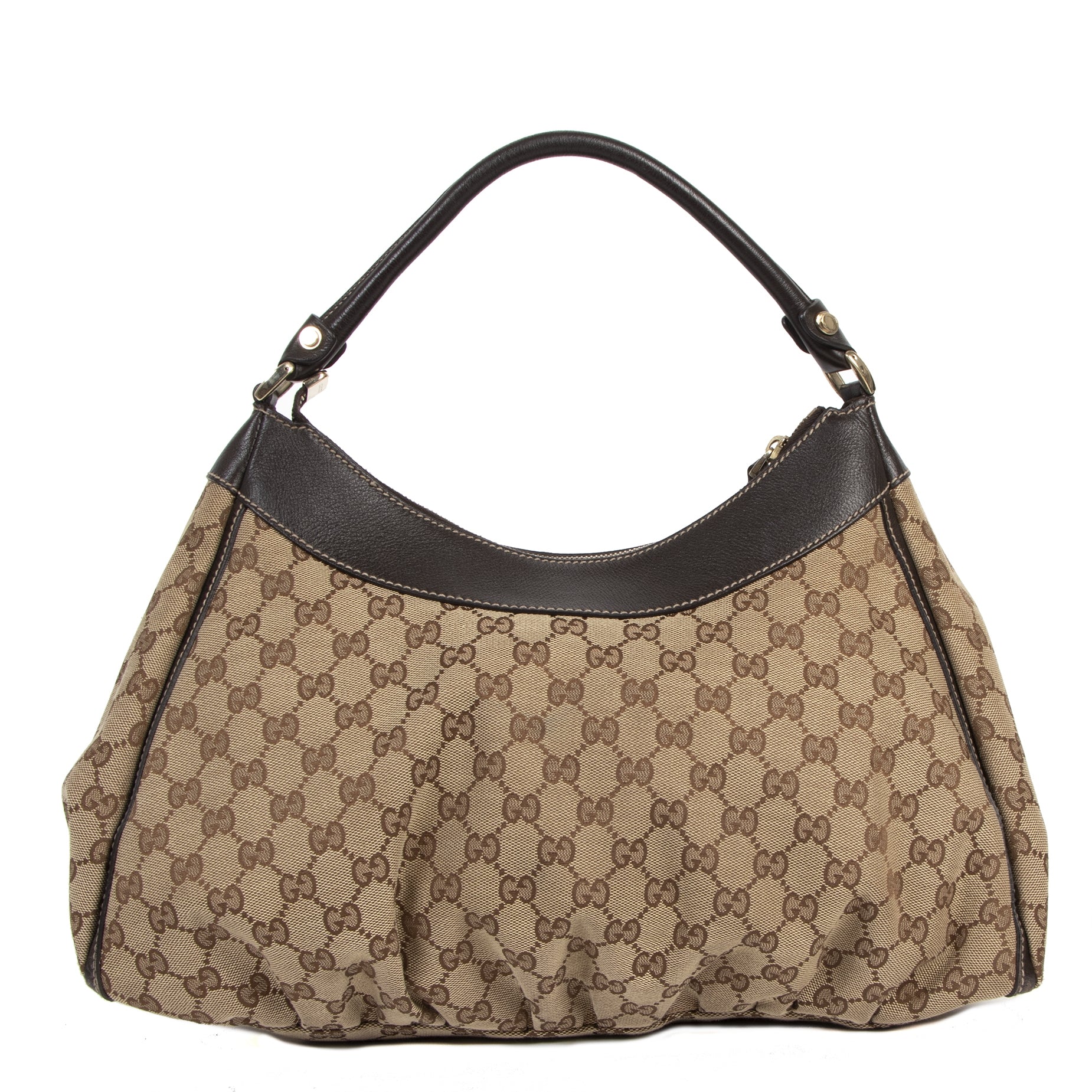 Gucci Abbey D - Ring Monogram Canvas Hobo Bag