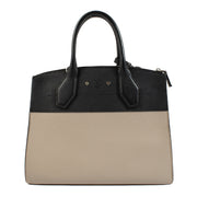 Louis Vuitton, Bi-Color Streamer MM, Top Handle, grey handbag, silver hardware, luxury bag, designer handbag, LV bag, structured bag, spacious handbag, high-end fashion