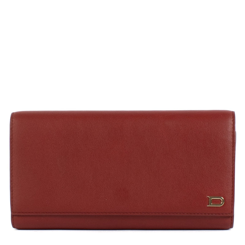 Shop safe online at Labellov in Antwerp, Brussels and Knokke this 100% authentic second hand Delvaux Red Leather Long Wallet