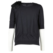 Shop safe online at Labellov in Antwerp, Brussels and Knokke this 100% authentic second hand Louis Vuitton Black Flower Appliqué Top - Size S