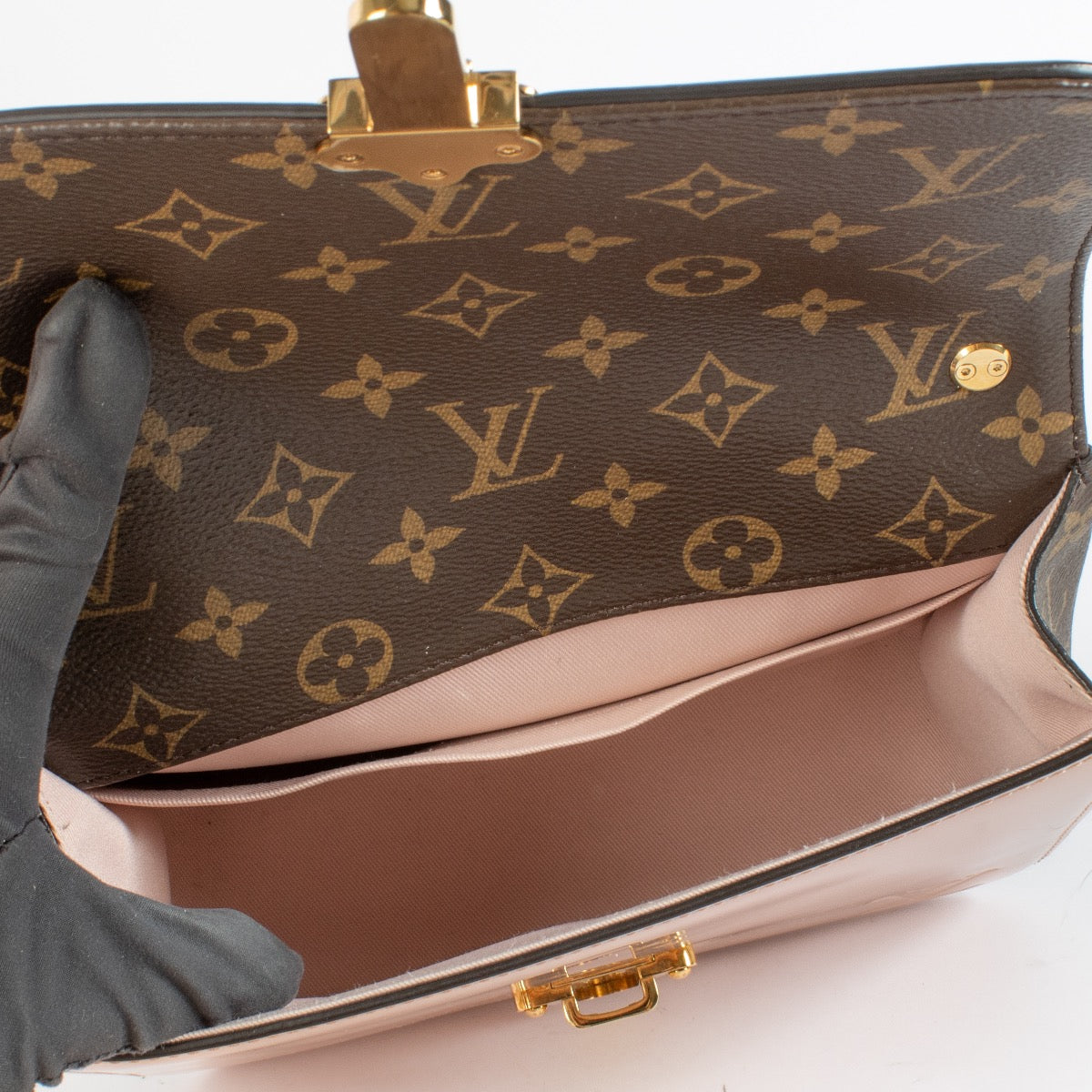Authentic Second Hand Louis Vuitton Pink Cherrywood BB Top Handle Bag on Labellov.com