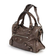 Authentic secondhand Balenciaga City Giant Brown Leather Bag designer bags fashion luxury vintage webshop safe secure online shopping