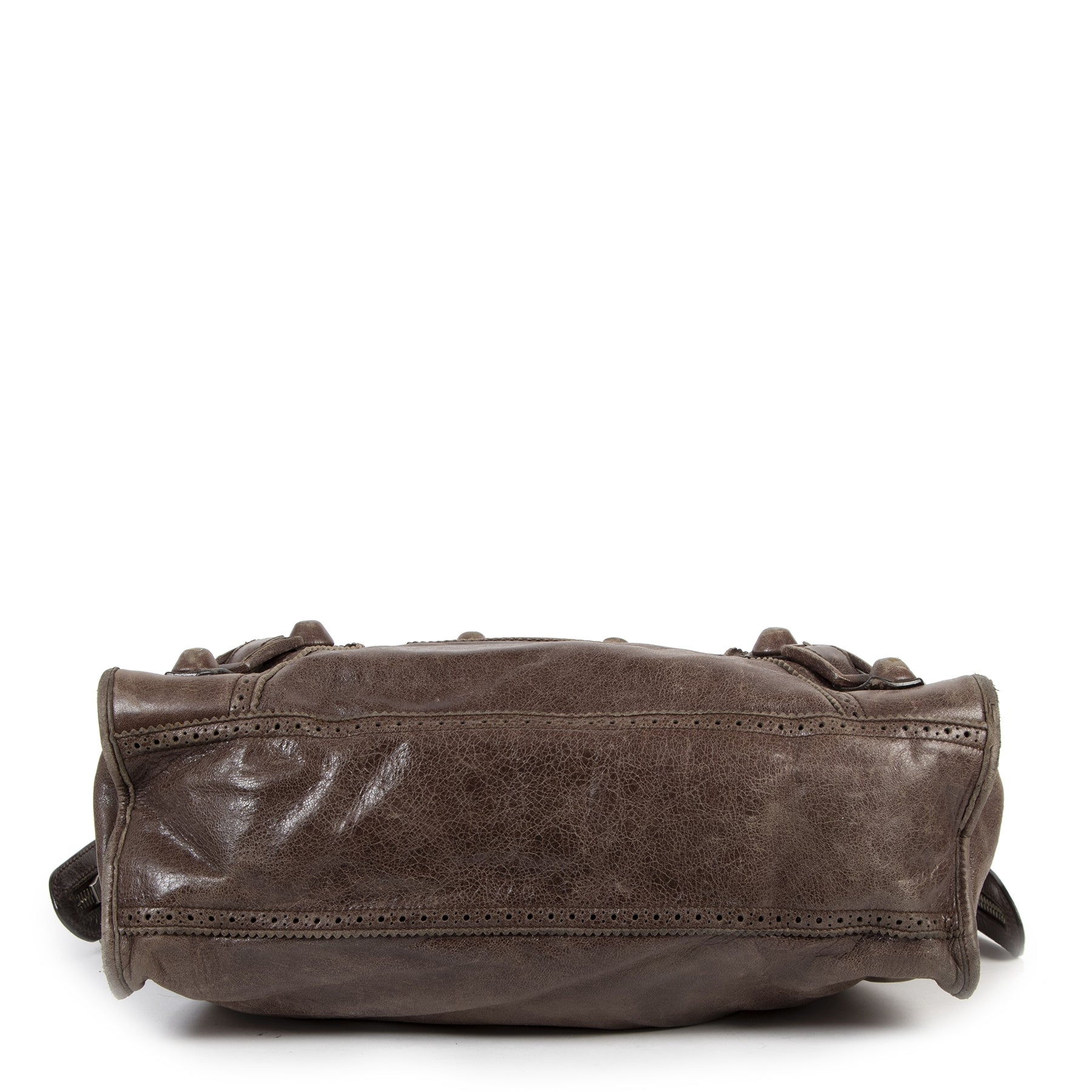 Authentic secondhand Balenciaga City Giant Brown Leather Bag designer bags fashion luxury vintage webshop safe secure online shopping