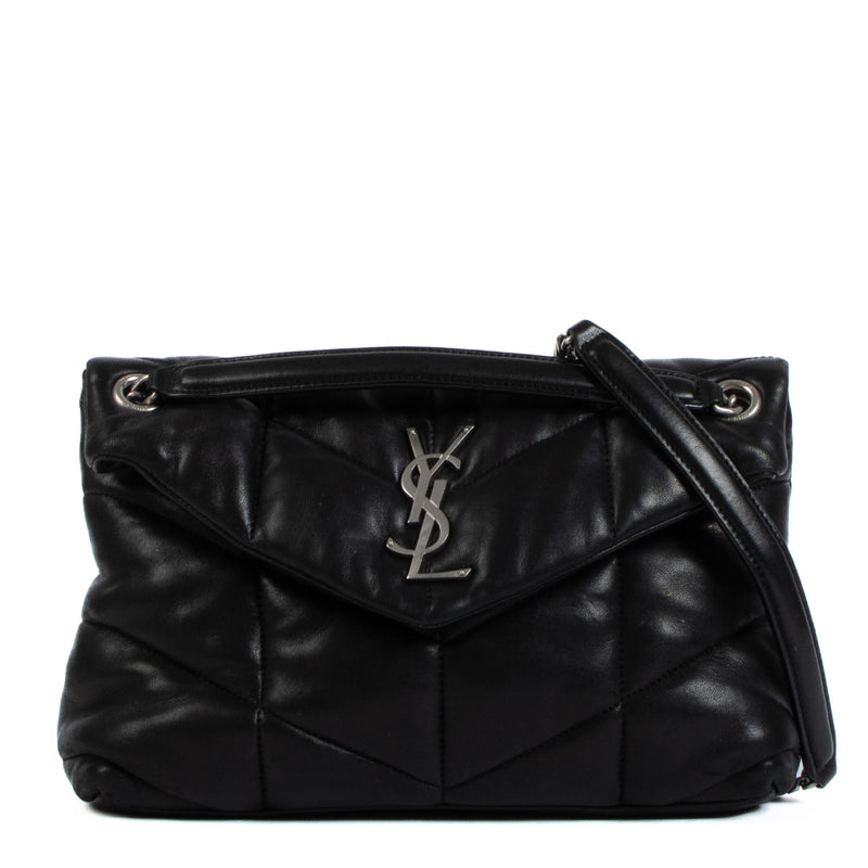 Saint Laurent Black Small Puffer Crossbody Bag for the best price at Labellov secondhand luxury in Antwerp.