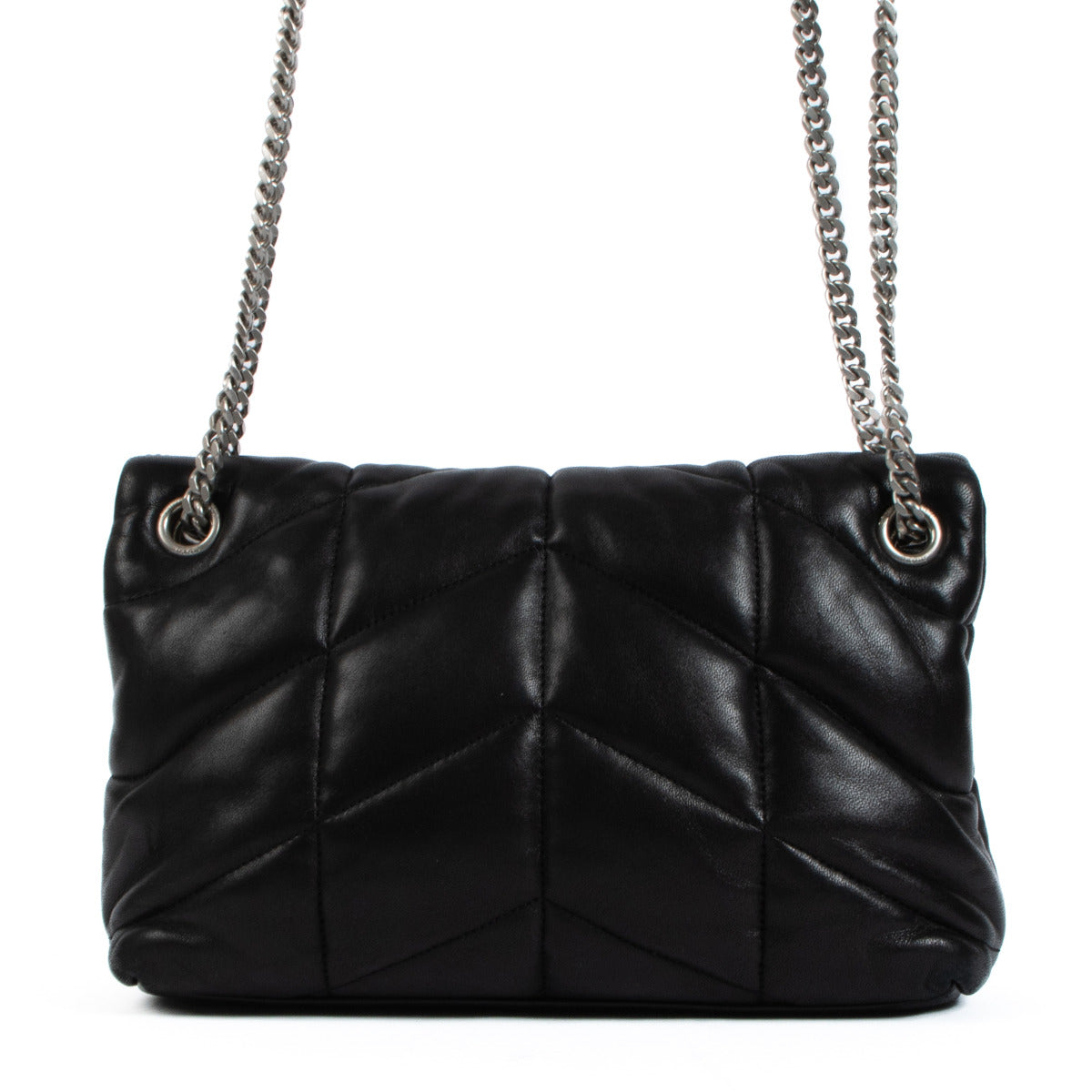 Saint Laurent Black Small Puffer Crossbody Bag