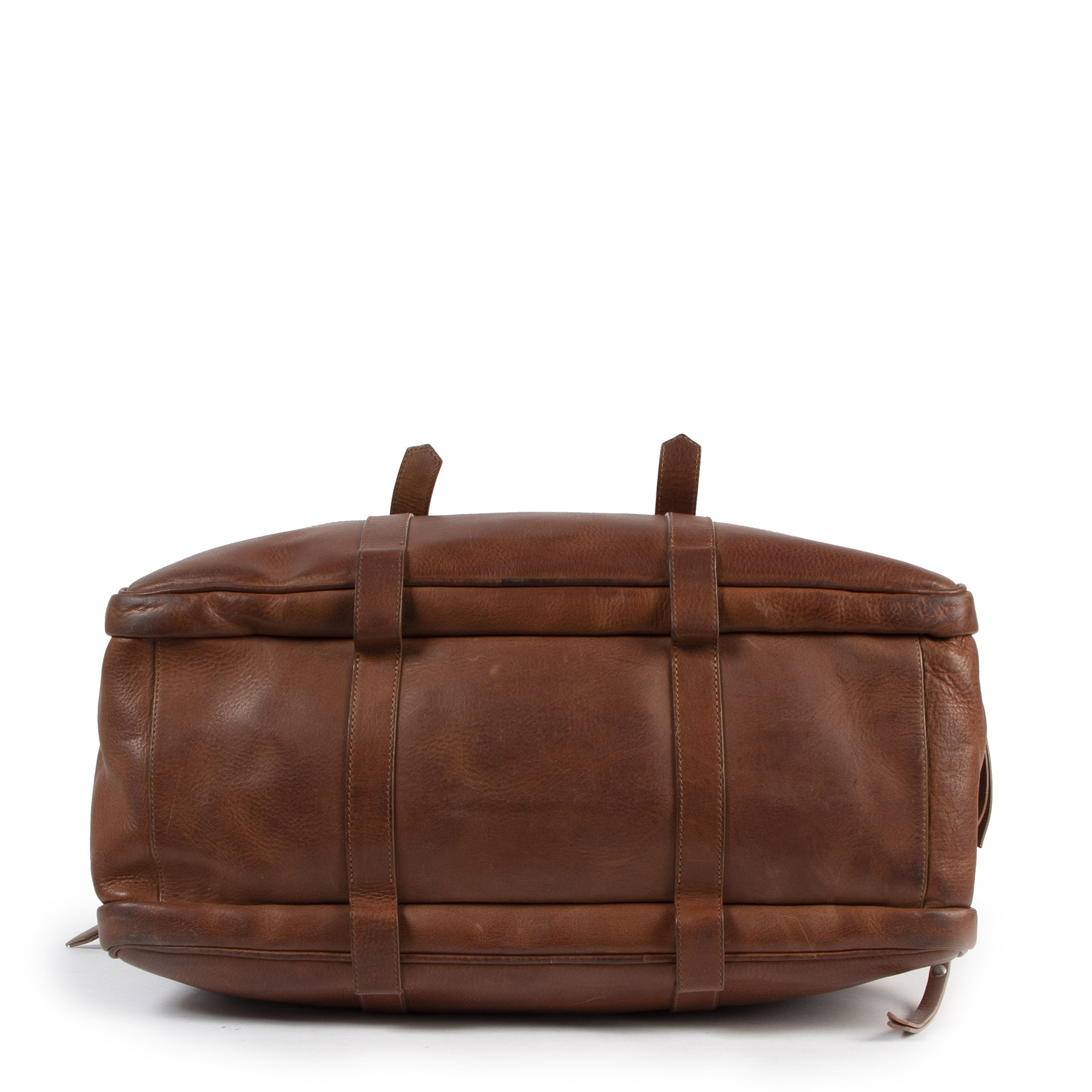 Authentic secondhand Dries Van Noten Brown Leather Large Weekender Bag designer bags luxury vintage webshop fashion safe secure online shopping