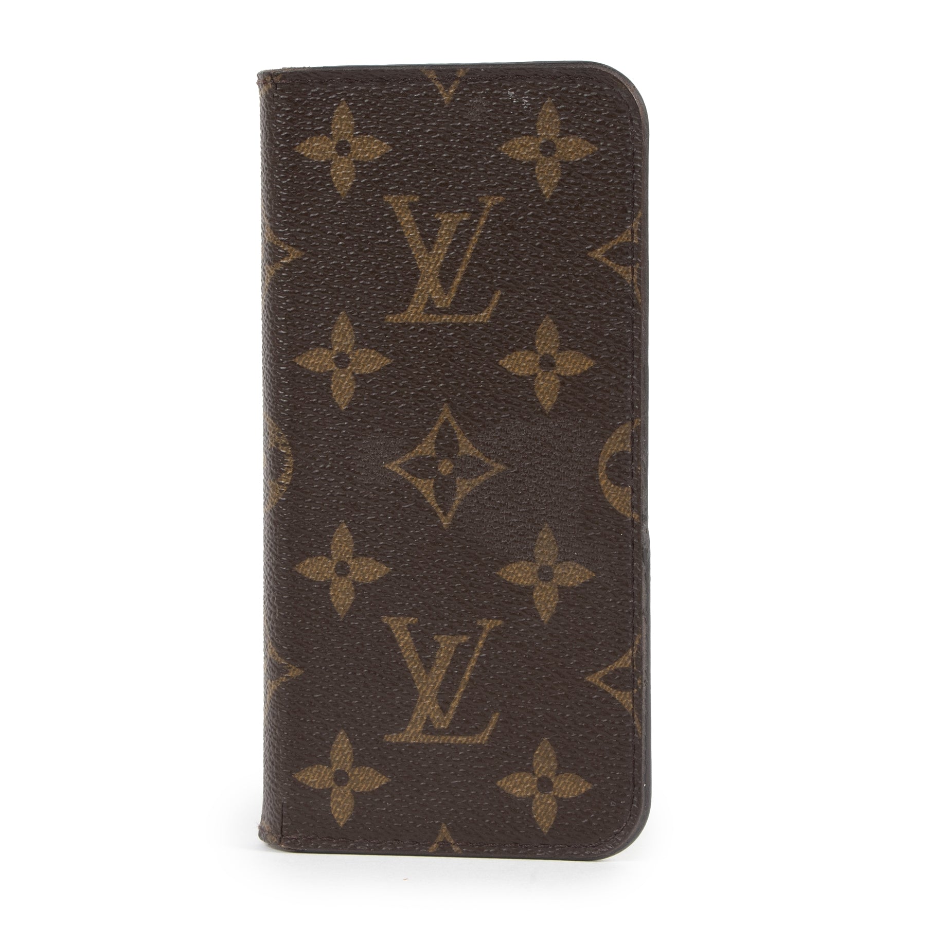 Authentieke Tweedehands Louis Vuitton Monogram Iphone X / XS Folio Case juiste prijs veilig online shoppen luxe merken webshop winkelen Antwerpen België mode fashion
