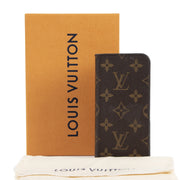 Authentic secondhand Louis Vuitton Monogram Iphone X / XS Folio Case designer accessories luxury vintage webshop fashion safe secure online shopping worldwide shipping