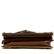 Shop 100% authentic second-hand Prada Cognac/Black City Calf Cahier Shoulder Bag on Labellov.com