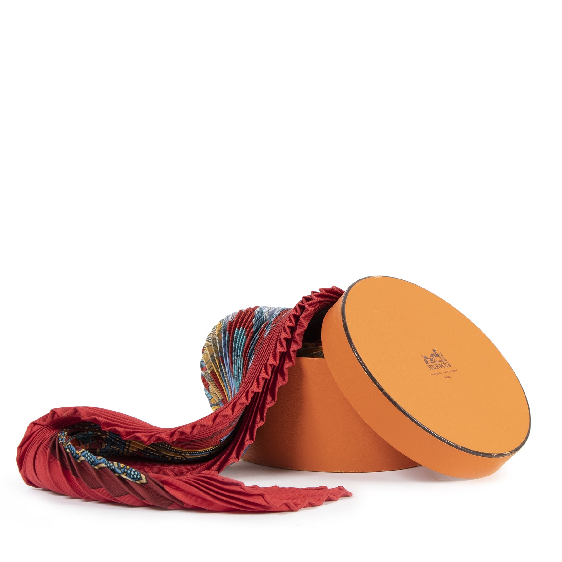 Authentieke tweedehands vintage Hermès Persepolis Plissé Scarf koop online webshop LabelLOV