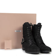 Authentic secondhand Miu Miu Black Leather Boots - Size 39 designer shoes designer brands fashion luxury vintage webshop
