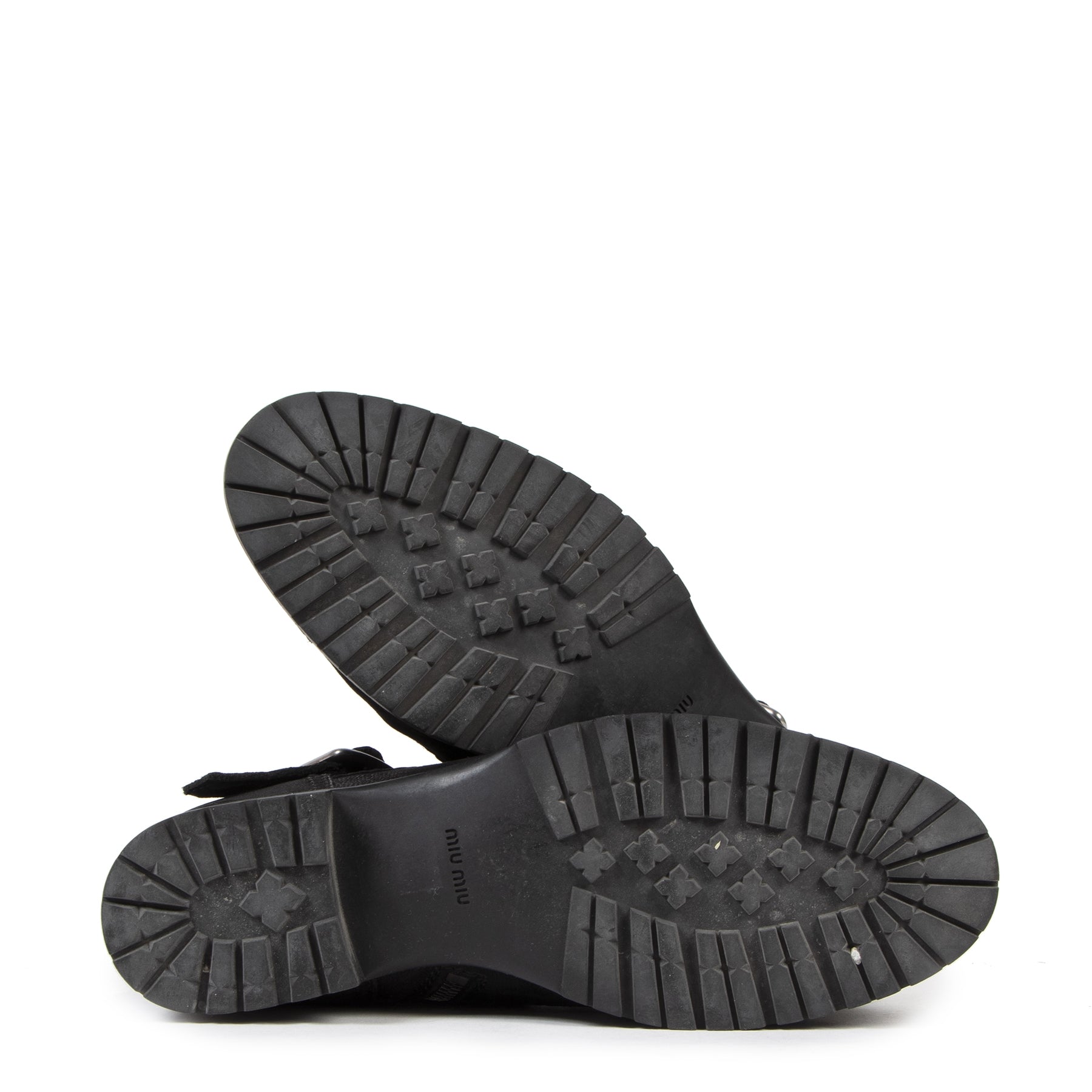 Authentic secondhand Miu Miu Black Leather Boots - Size 39 designer shoes designer brands fashion luxury vintage webshop