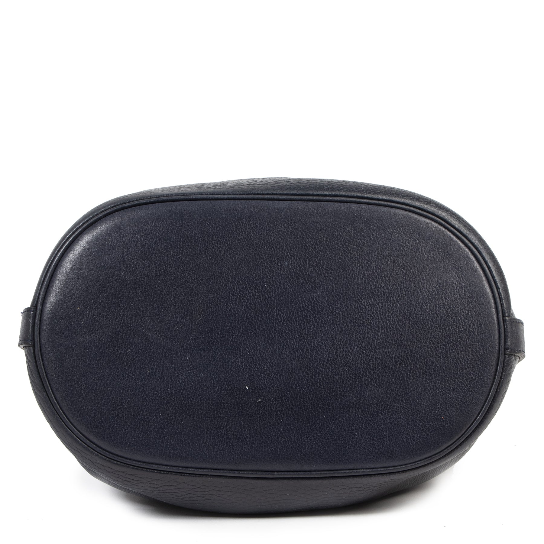 Authentic secondhand Delvaux Dark Blue Leather Bucket Bag designer bags fashion luxury vintage webshop safe secure online shopping
