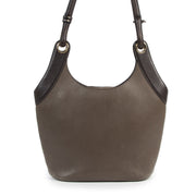 Authentieke Tweedehands Delvaux Taupe Leather Shoulder Bag juiste prijs veilig online shoppen luxe merken webshop winkelen Antwerpen België mode fashion