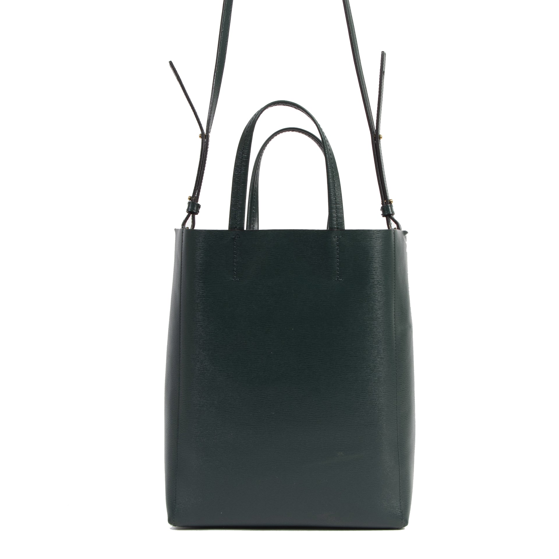 Authentique seconde-main vintage Céline Small Green Vertical Cabas Bag achète en ligne webshop LabelLOV