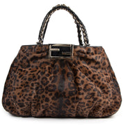 Authentic secondhand Fendi Leopard Print Ponyhair Patent Leather Tote designer bags fashion luxury vintage webshop safe secure online shopping