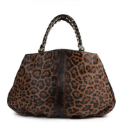 Authentic secondhand Fendi Leopard Print Ponyhair Patent Leather Tote designer bags fashion luxury vintage webshop safe secure online shopping