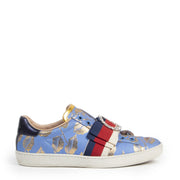 Authentic secondhand Gucci Blue Ace Lurex Jacquard Sneakers designer bags luxury vintage webshop fashion safe secure online shopping