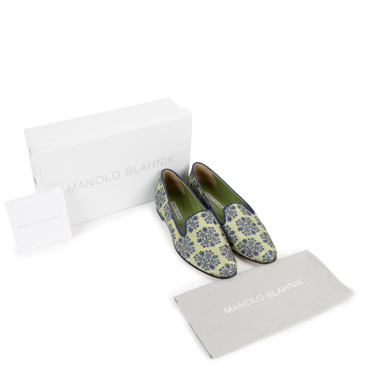 Manolo Blahnik Dipla Brocade Embroidered Loafers