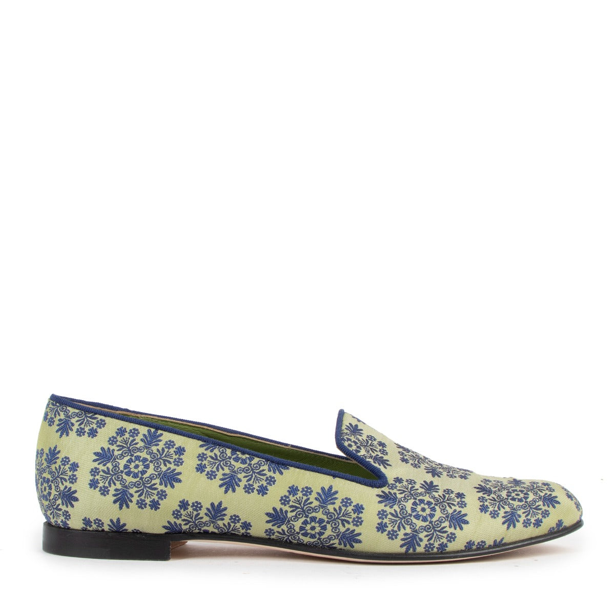 Manolo Blahnik Dipla Brocade Embroidered Loafers