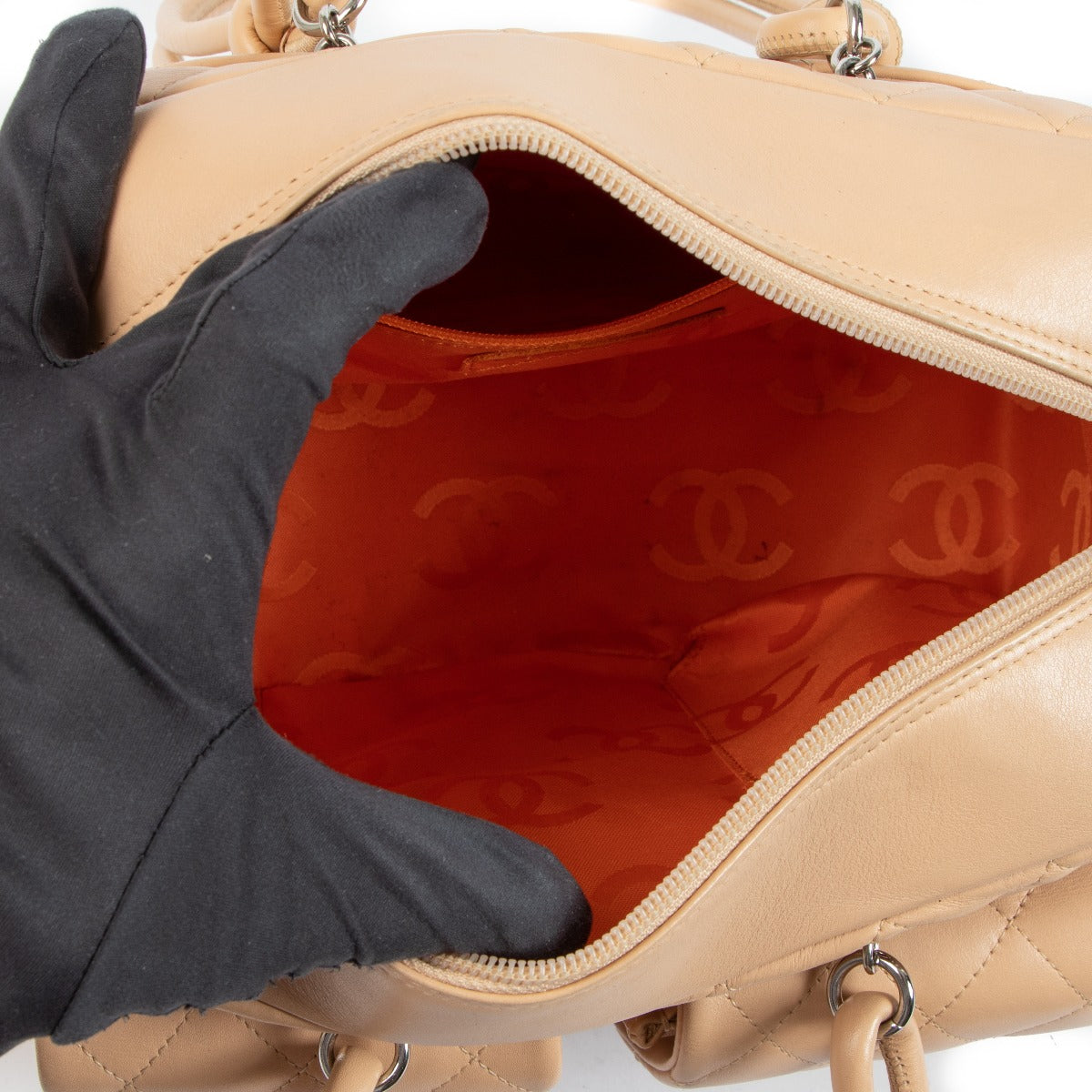 Sac Appareil Photo Reporter Chanel Ligne Cambon Beige