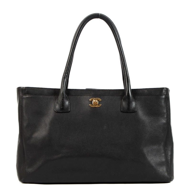 Chanel Black Deerskin Executive Cerf Tote Bag