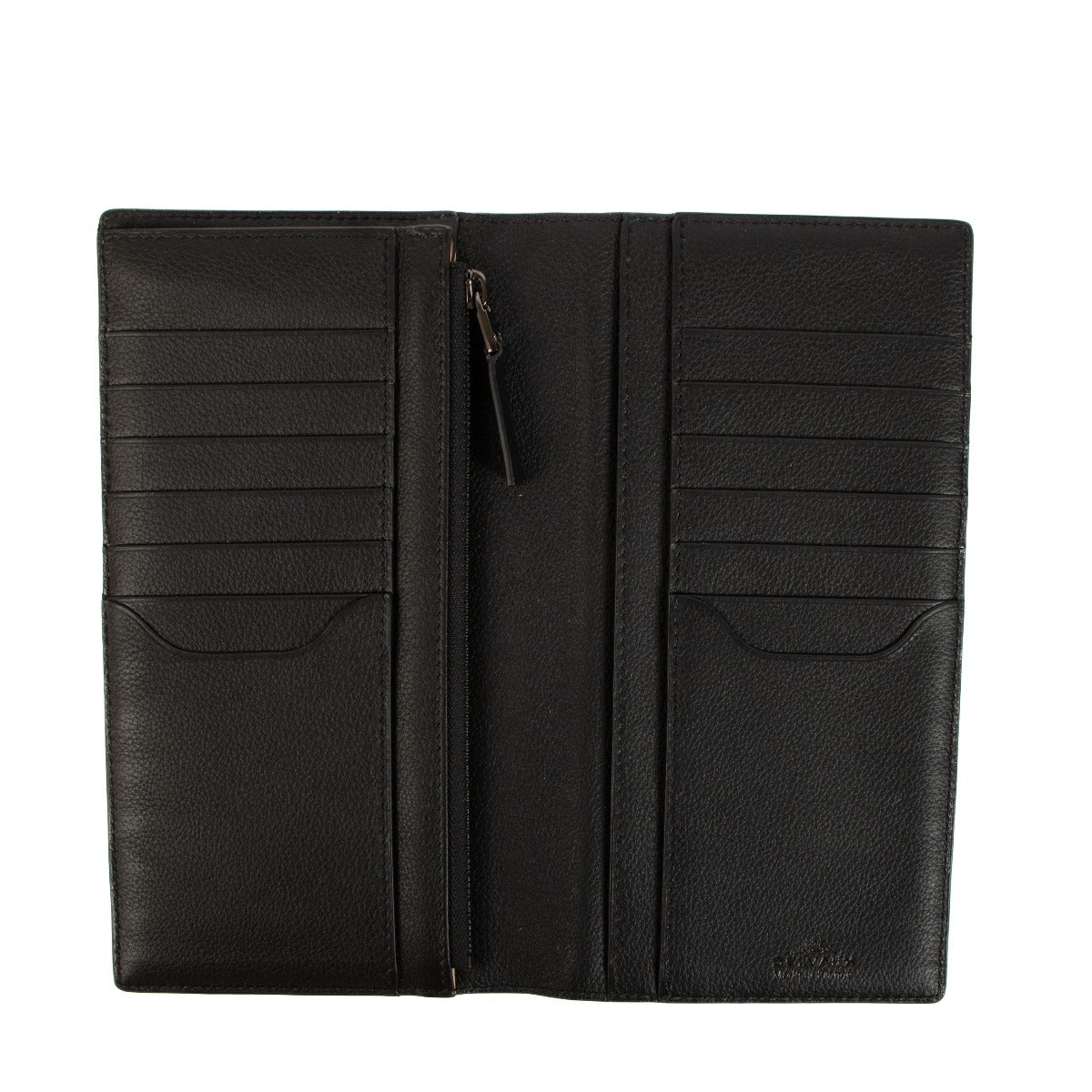Delvaux Black Leather Bi-Fold Long Wallet