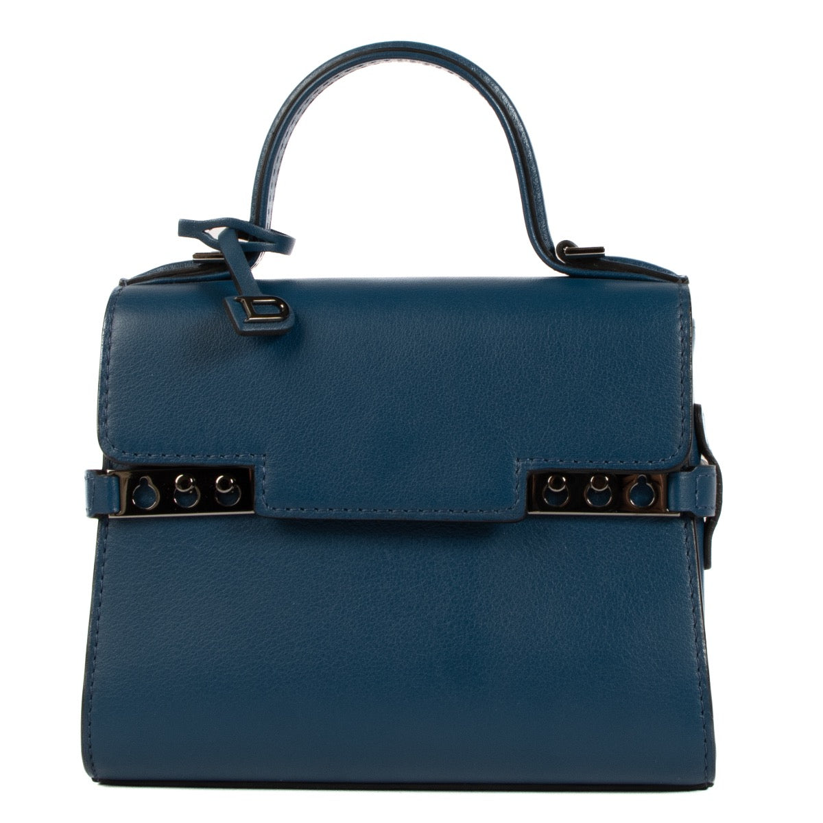 Shop 100% authentic second-hand Delvaux Blue Souple Calf Tempête Micro Bag on Labellov.com