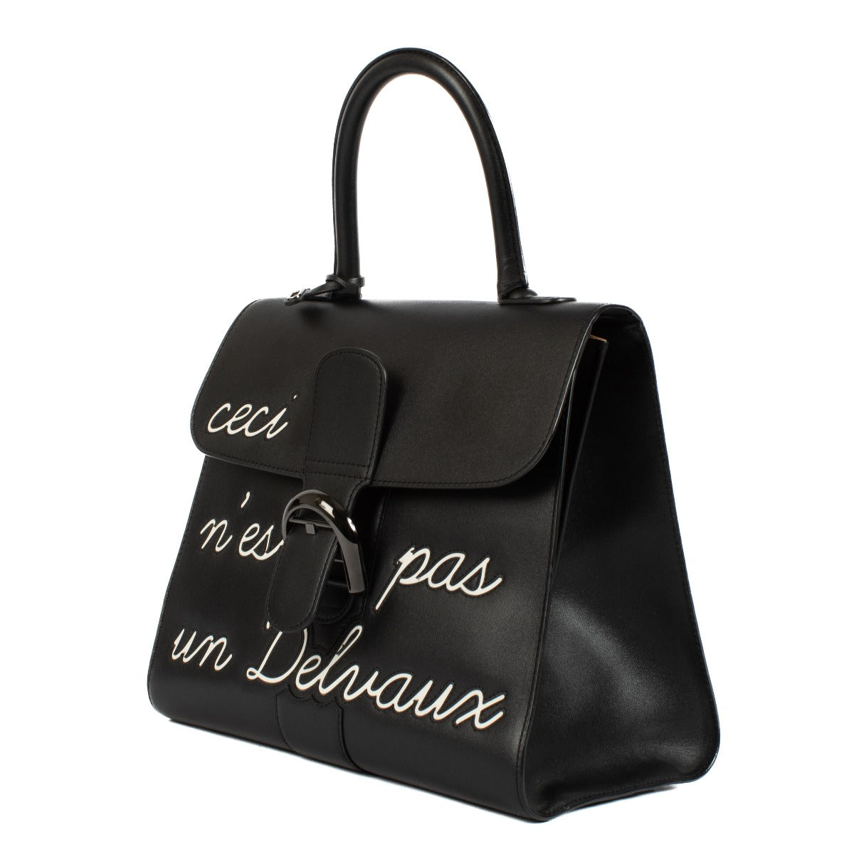 Shop safe online at Labellov in Antwerp, Brussels and Knokke this 100% authentic second hand Delvaux Black Brillant l'Humour MM Bag