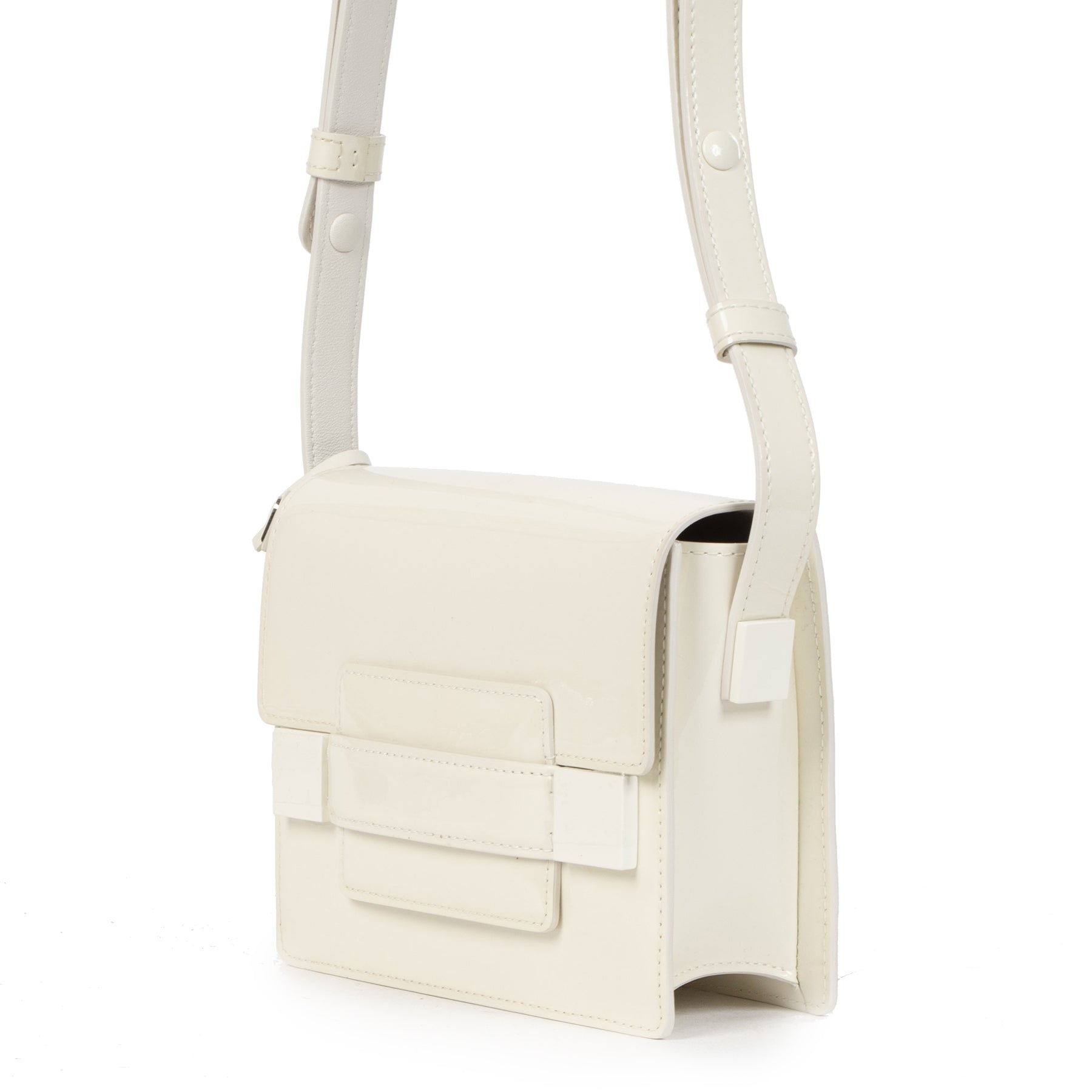Delvaux Madame Mini White Leather Shoulder Bag