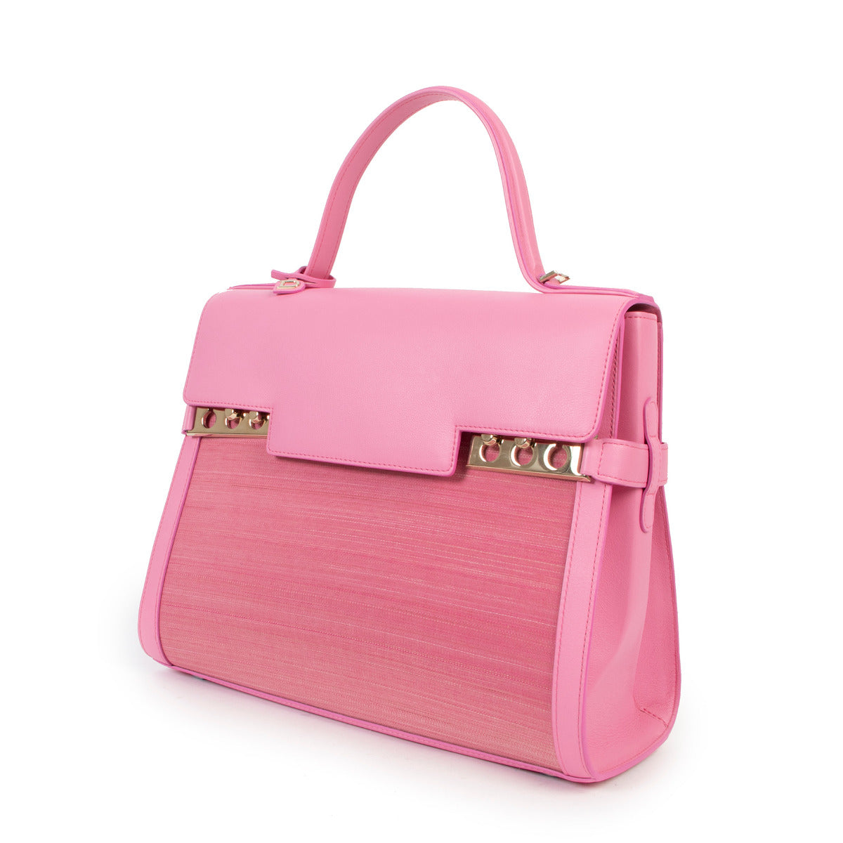Delvaux Lente/Zomer 2015 Tempête GM Toile de Crin/Polo Flamingo