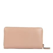 Shop safe online at Labellov in Antwerp, Brussels and Knokke this 100% authentic second hand Delvaux Nude Leather Accordéon Long Wallet