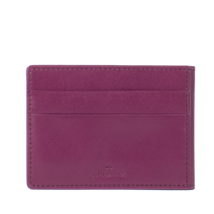 Delvaux Purple Leather Card Holder