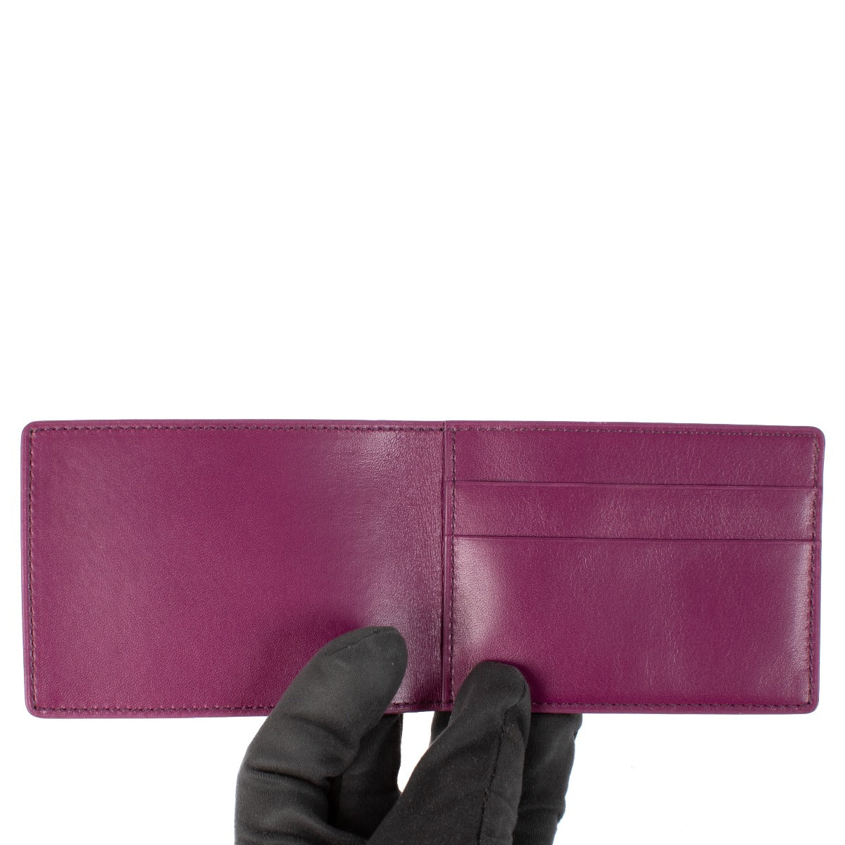 Porte-cartes Delvaux en cuir violet