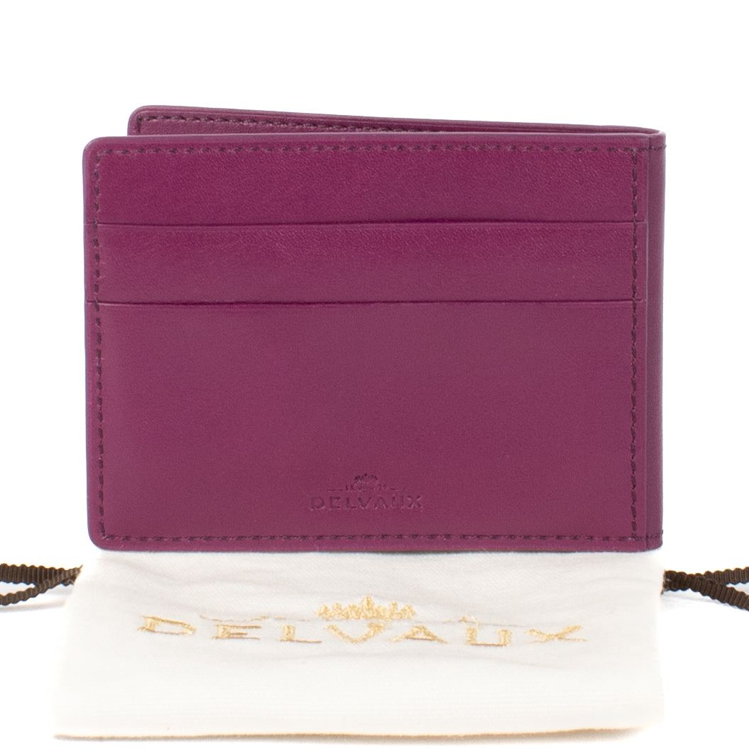 Delvaux Purple Leather Card Holder