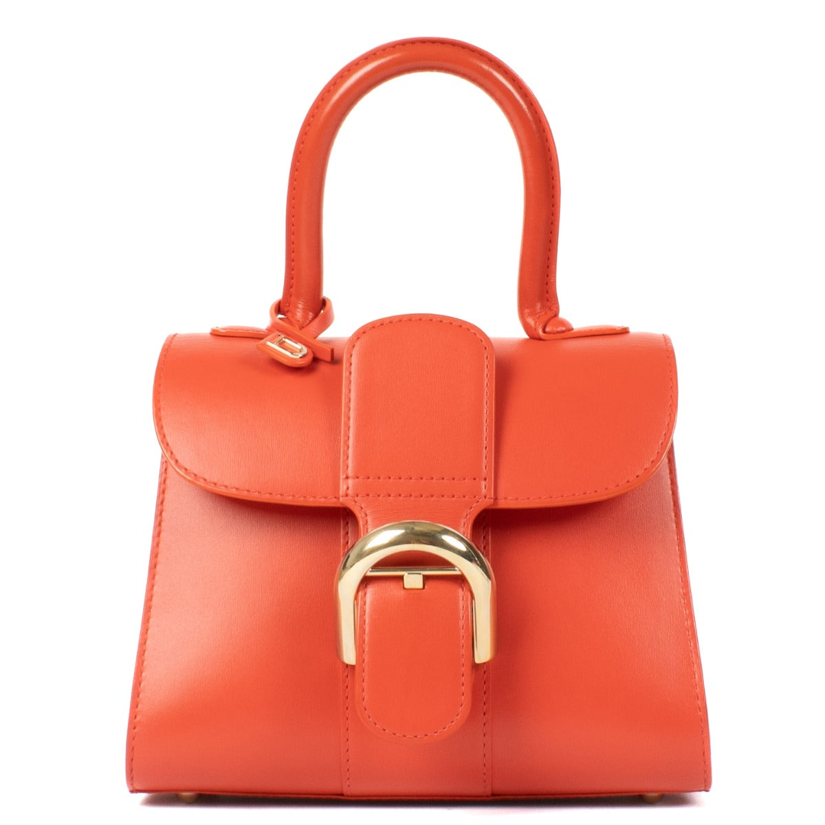 Delvaux Orange Box Calf Brillant Mini Bag