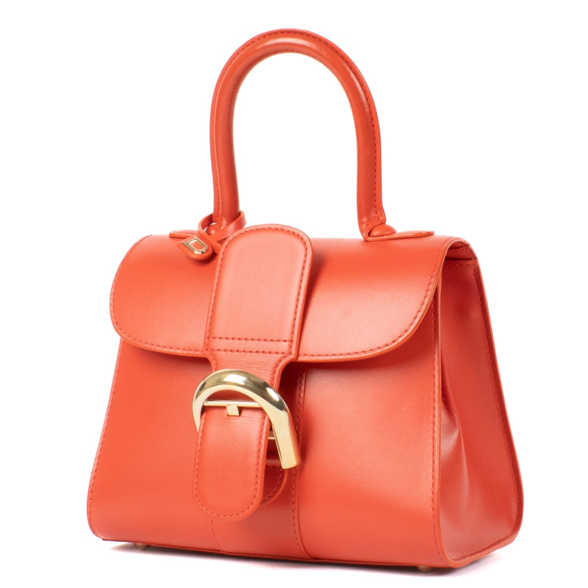 Delvaux Orange Box Calf Brillant Mini Bag