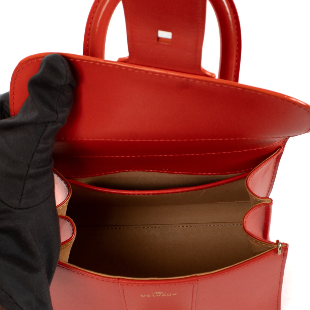 Delvaux Orange Box Calf Brillant Mini Bag