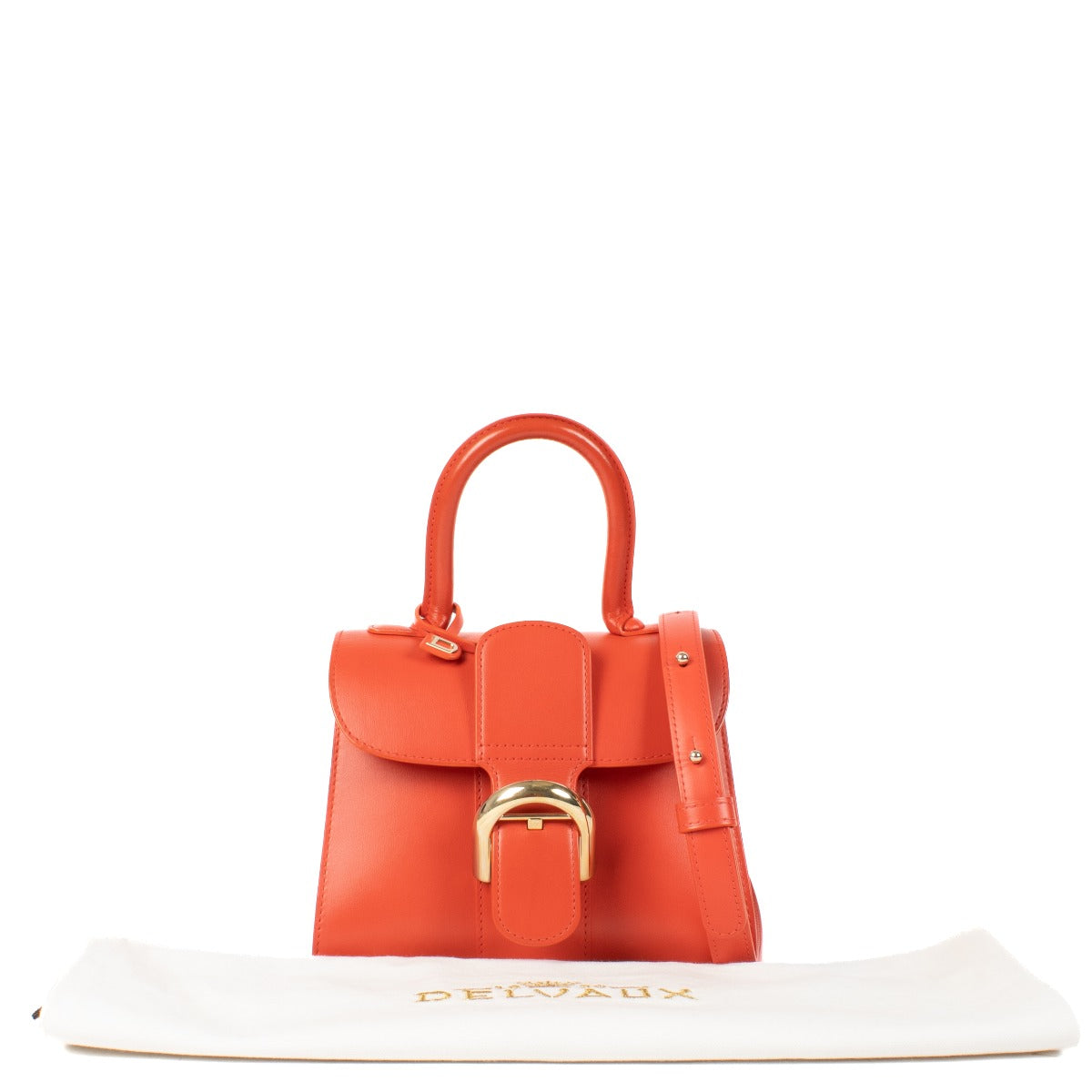 Delvaux Orange Box Calf Brillant Mini Bag