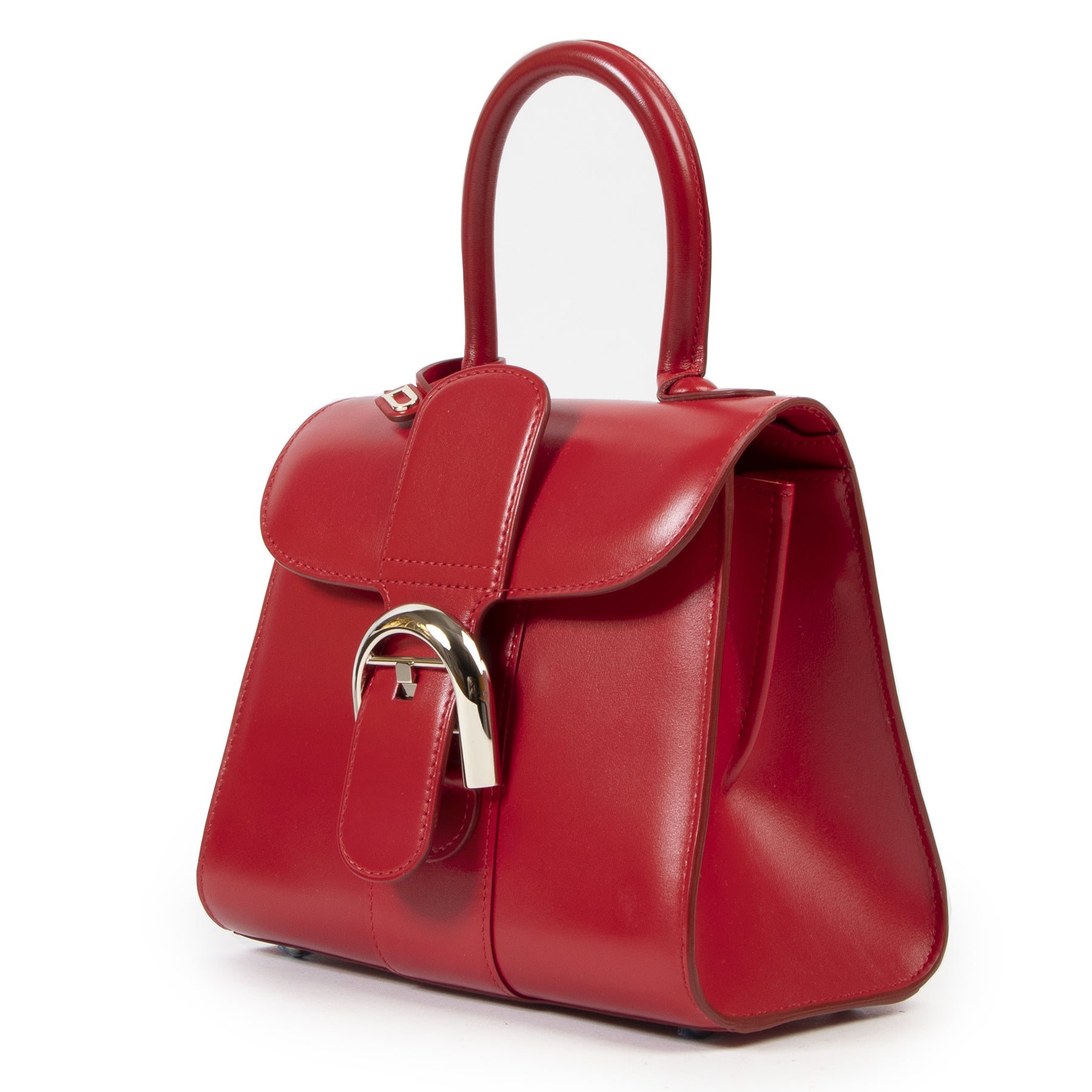 Authentieke Tweedehands Delvaux Red Mini Brillant juiste prijs veilig online shoppen luxe merken webshop winkelen Antwerpen België mode fashion