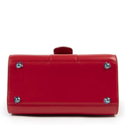 Authentic secondhand Delvaux Red Mini Brillant designer bags fashion luxury vintage webshop safe secure online shopping