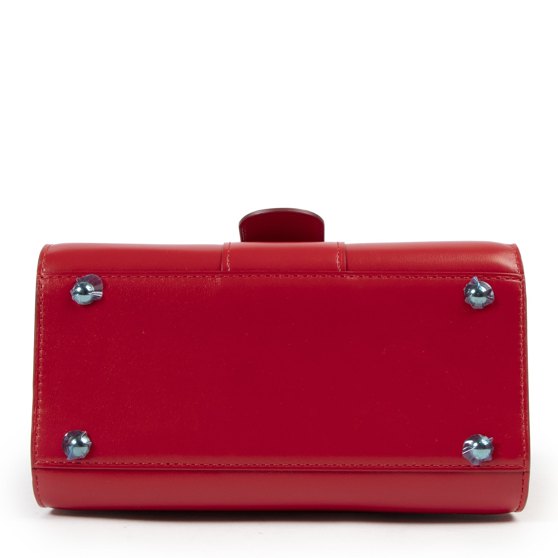 Authentic secondhand Delvaux Red Mini Brillant designer bags fashion luxury vintage webshop safe secure online shopping