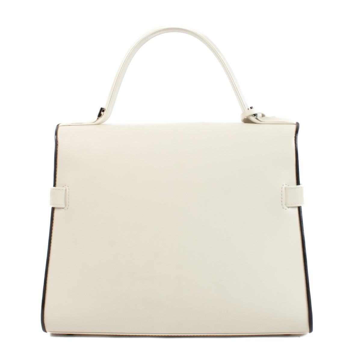 Delvaux Ivory & Black Box Calf Tempête MM Illusion