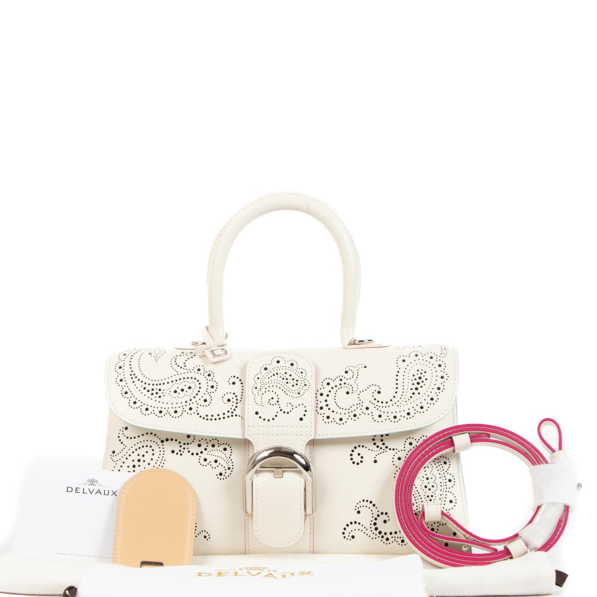 Shop a 100% authentic Delvaux Ivory Box Calf Cashmere Brillant East/West Mini Bag on Labellov.com.